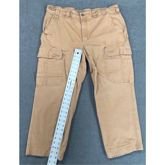 Duluth Flex Fire Hose Cargo Pants Mens 42x32 Brown Workwear Utility Pockets - Picture 3 of 11